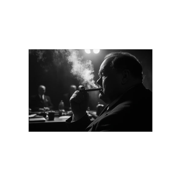 Winston Churchill Cigar Poster Portrait