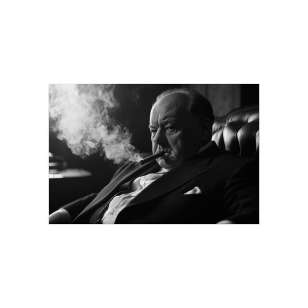 Winston Churchill Poster Cigar Smoking