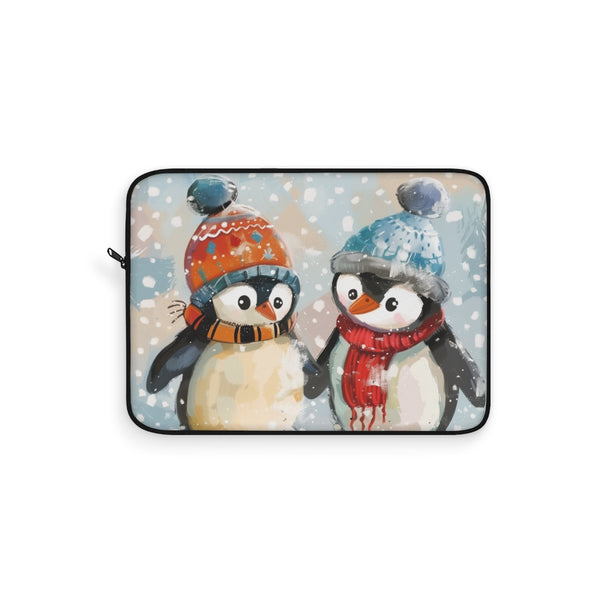 "Winter Penguin Laptop Sleeve: Stay Stylish and Protected"