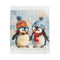 "Winter Penguin Paradise Plush Blanket"