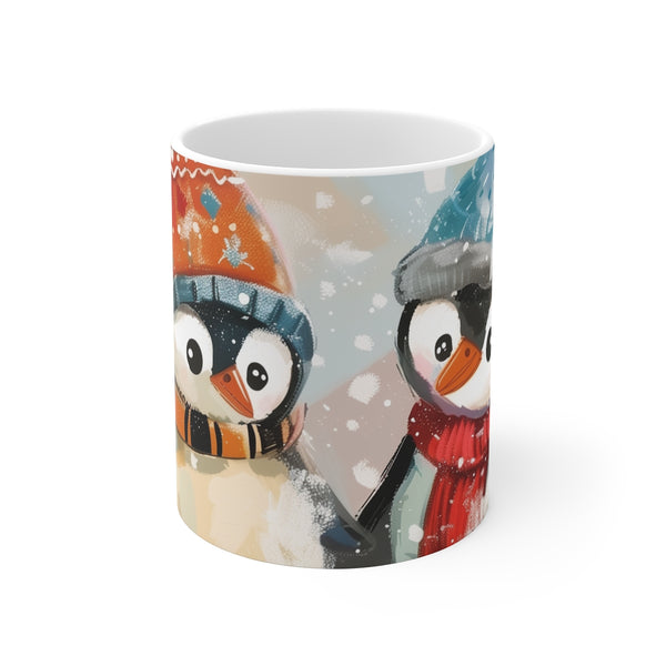 "Winter Penguins Mug: Cozy Cuties"