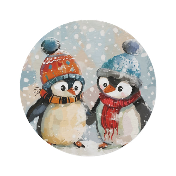 "Winter Wonderland Penguin Rug"