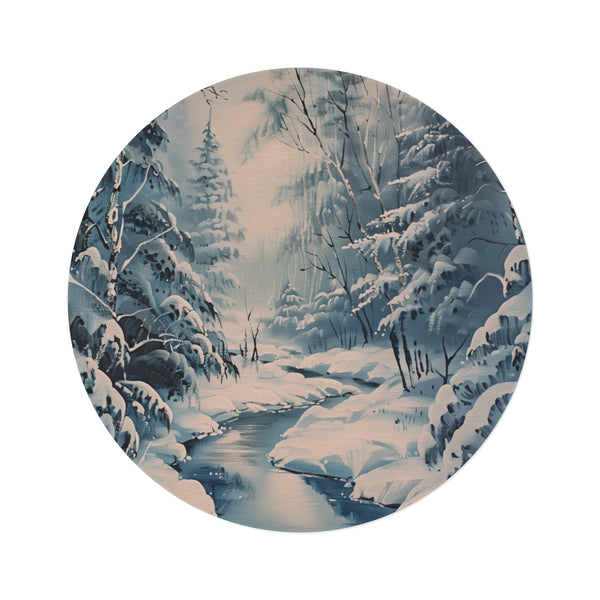 Winter Wonderland Round Rug art