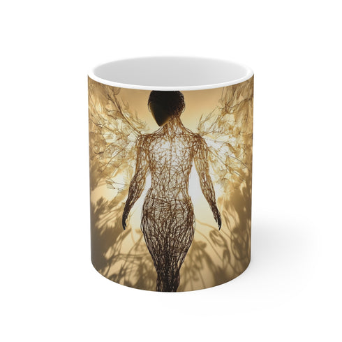 "Wire Angel Wings Coffee Mug"