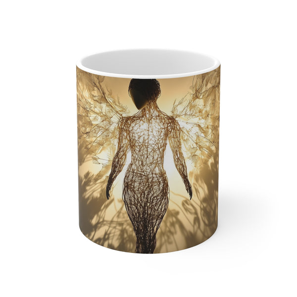 "Wire Angel Wings Coffee Mug"