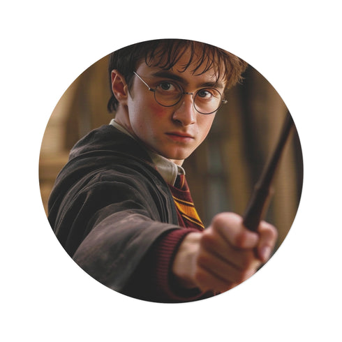 "Wizarding Wand Round Rug"