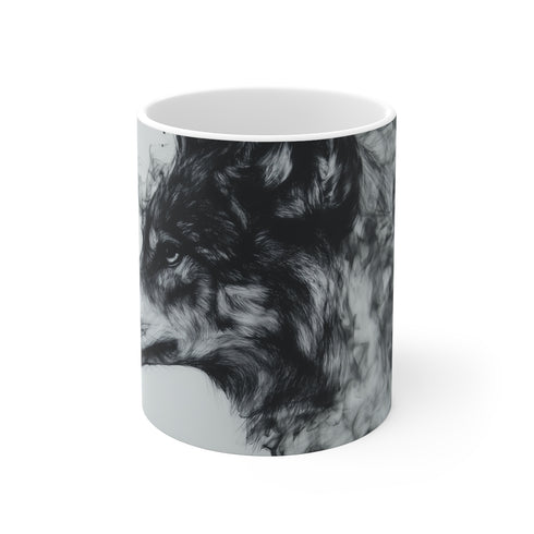 Wolf Morph Smoke Art Coffee Mug