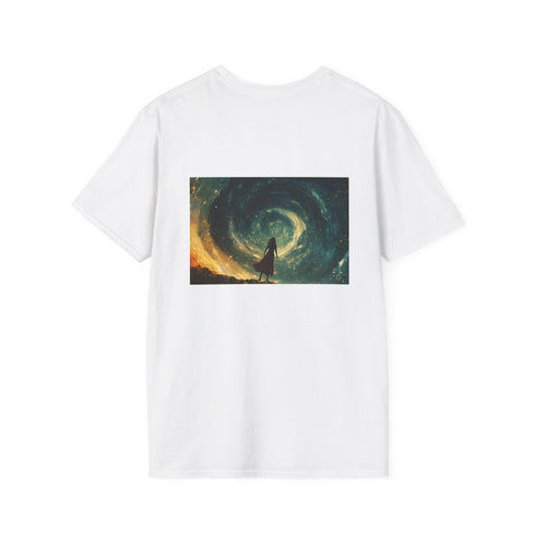 Woman in Starry Whirlpool Tee