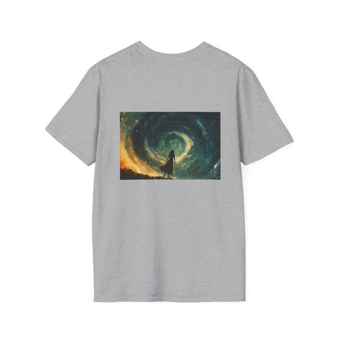 Woman in Starry Whirlpool Tee