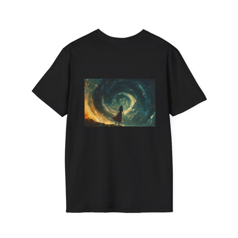 Woman in Starry Whirlpool Tee