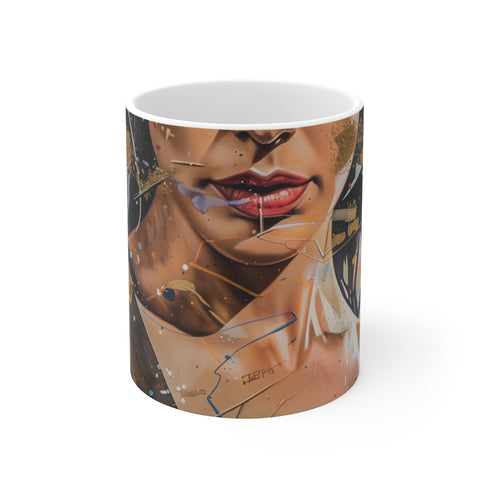 "Wonder Woman Painting Mug: Power and Grace"