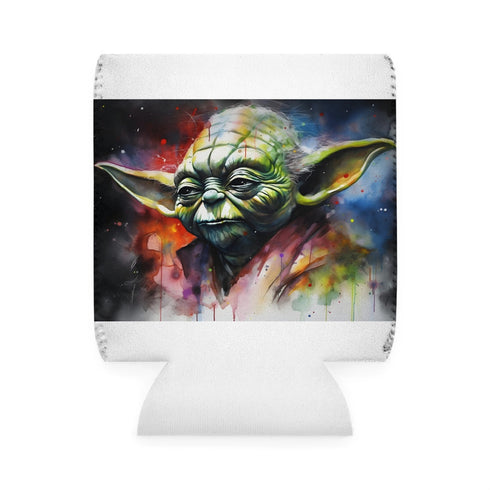 Yoda Neon Watercolor Can Cooler