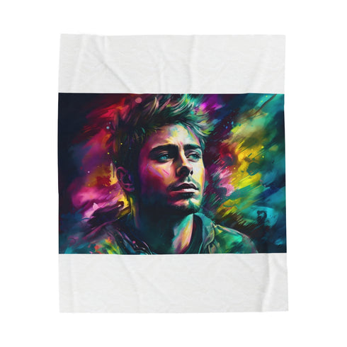 "Zac Efron Neon Dreams Blanket"