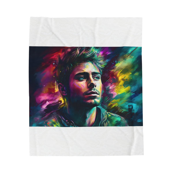 "Zac Efron Neon Dreams Blanket"