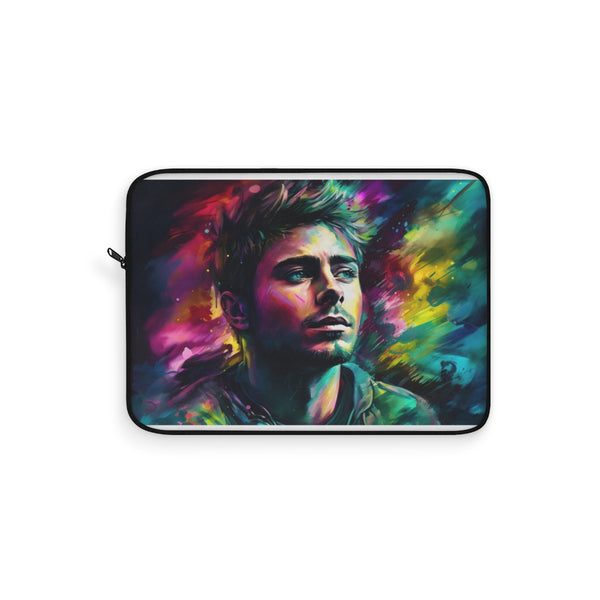 Zac Efron Neon Watercolor Laptop Sleeve
