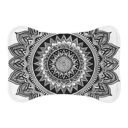 "Zen Mandala Pet Mat: Harmony for your furry friend"
