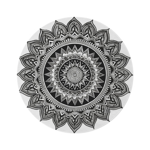 "Zen Mandala Round Rug: Serenity in Circles"