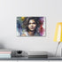 Zendaya watercolor portrait canvas wall art with hanging hardware.