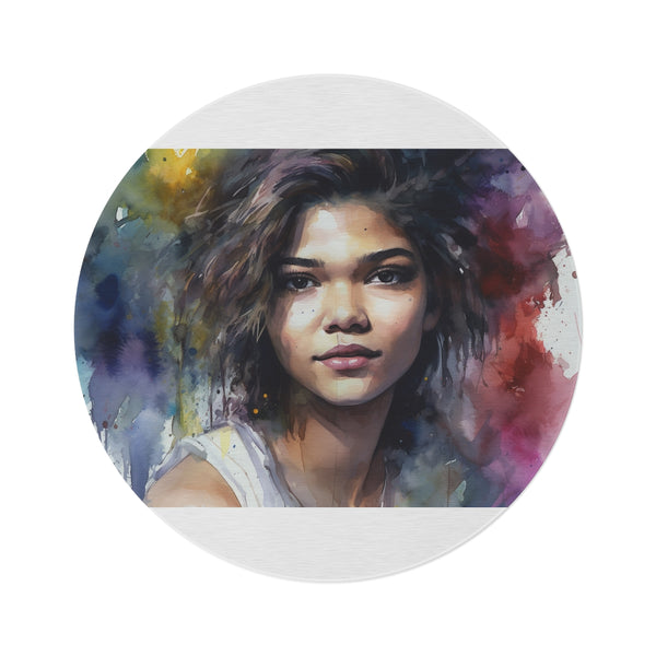 "Zendaya Watercolor Dream Circle Rug"