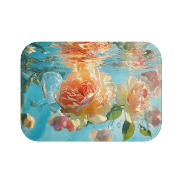 "Zero Gravity Rose Pattern Bathmat"