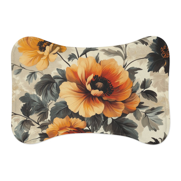 "Zomb134833 Vintage Floral Pet Mat: Blooming Paradise for Your Fur Baby!"