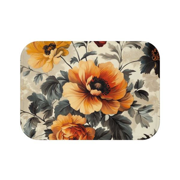 "Zombi Vintage Floral Bath Mat: Luxurious and Stylish"