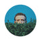 "Zuckerberg Bushes Round Rug: Social Media Magic"