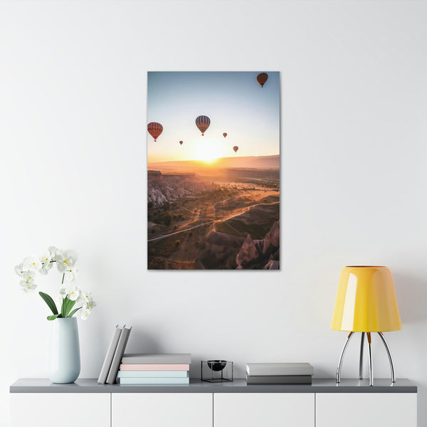 these stunning prints will transport you to a world of enchantment and wonder. Let the colorful hot air balloons floating in the sky at sunrise inspire your next travel adventure.
Browse our collection of Hot Air Balloons Canvas prints and bring the enchanting beauty of Cappadocia into your home. Perfect for travel enthusiasts and adventure seekers