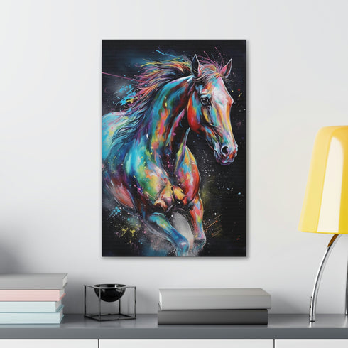 Wild and Free: Galloping Horse Canvas Print for Equestrian Enthusiasts | Canvas | Art & Wall Decor, Canvas, Fall Picks, Hanging Hardware, Home & Living, Indoor, Top Spring Products, Valentine's Day promotion | Prints with Passion