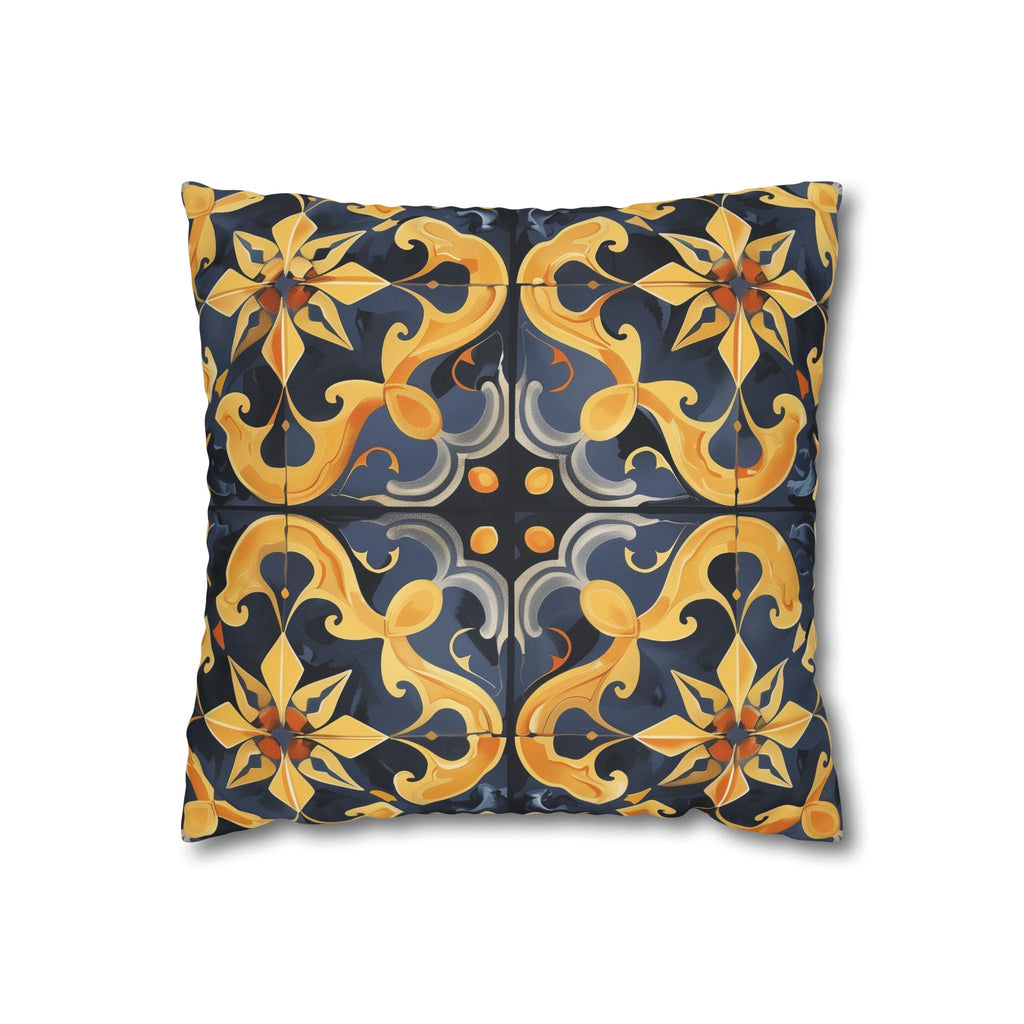 Mediterranean Artisan Ceramic Tiles Seamless Square Cushion Cover - Conservatory Decor UK Guide