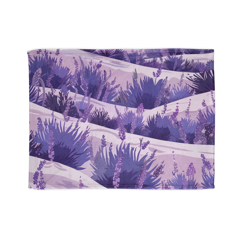 Provence Lavender Botanical Fields Plush Fleece Throw Blanket - Wash & Care Guide for Coral Fleece Throws UK