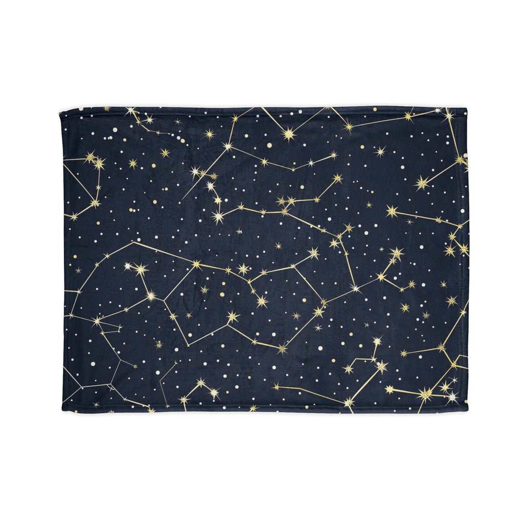 Starry Night Constellation Plush Fleece Throw Blanket - End-of-Bed Throw Blanket Sizing Guide UK