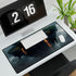 Floating Islands Orbiting a Volcano — XL & XXL Desk Mat — 3mm Non-Slip Natural Rubber Base Detail