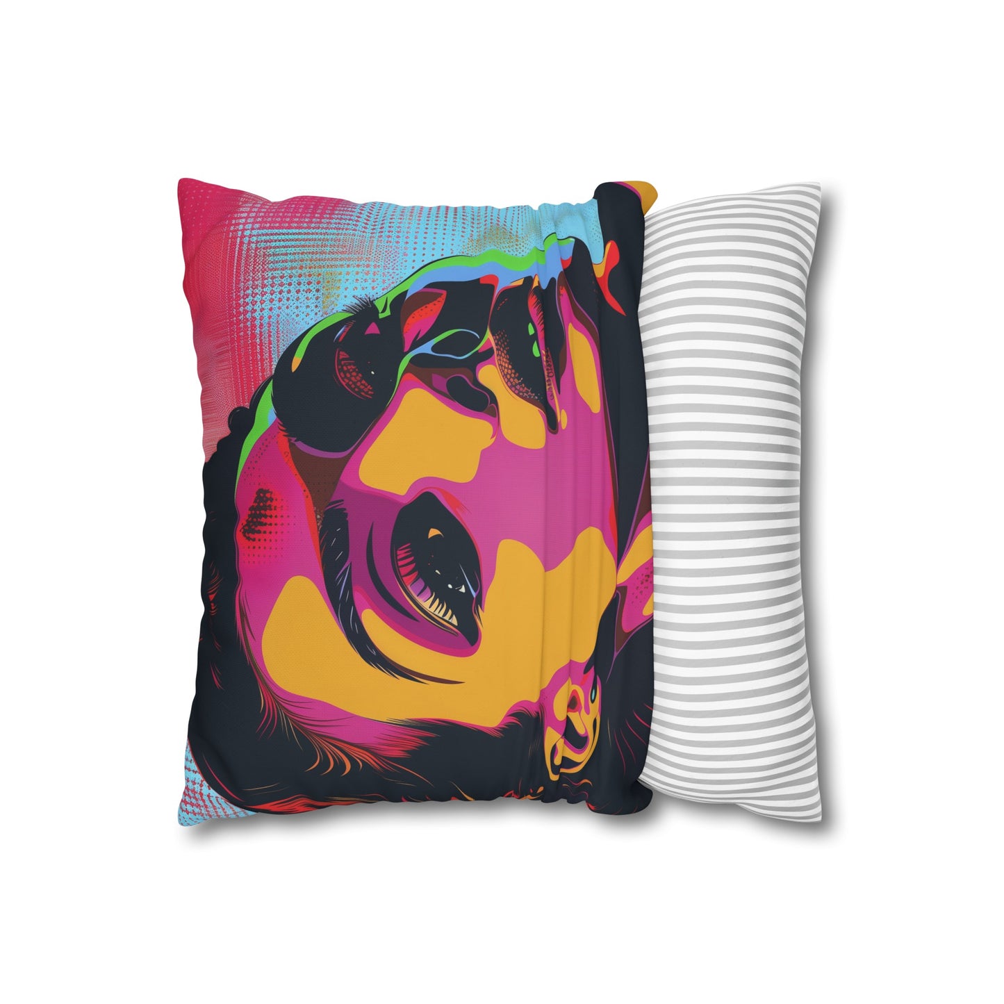 "Vibrant Pop Art Icon Pillowcase for Stylish Bedroom Decor | High-Quality Material, Perfect for All Seasons | Makes a Great Gift - BenCPrints"