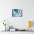 Sky Whales Grazing on Clouds — Canvas Wall Art — Kiln-Dried Pine Frame & Ready-to-Hang Back View