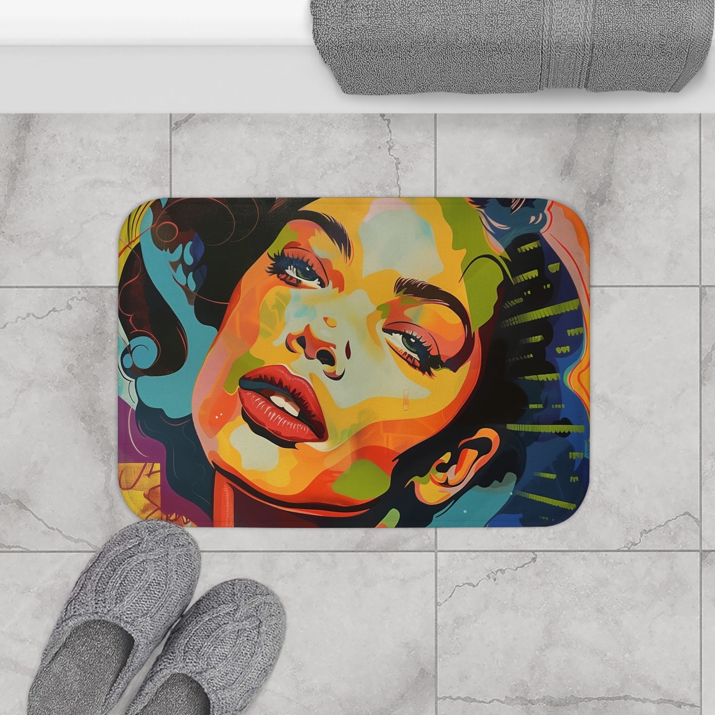 Pop Art Splash Bath Mat