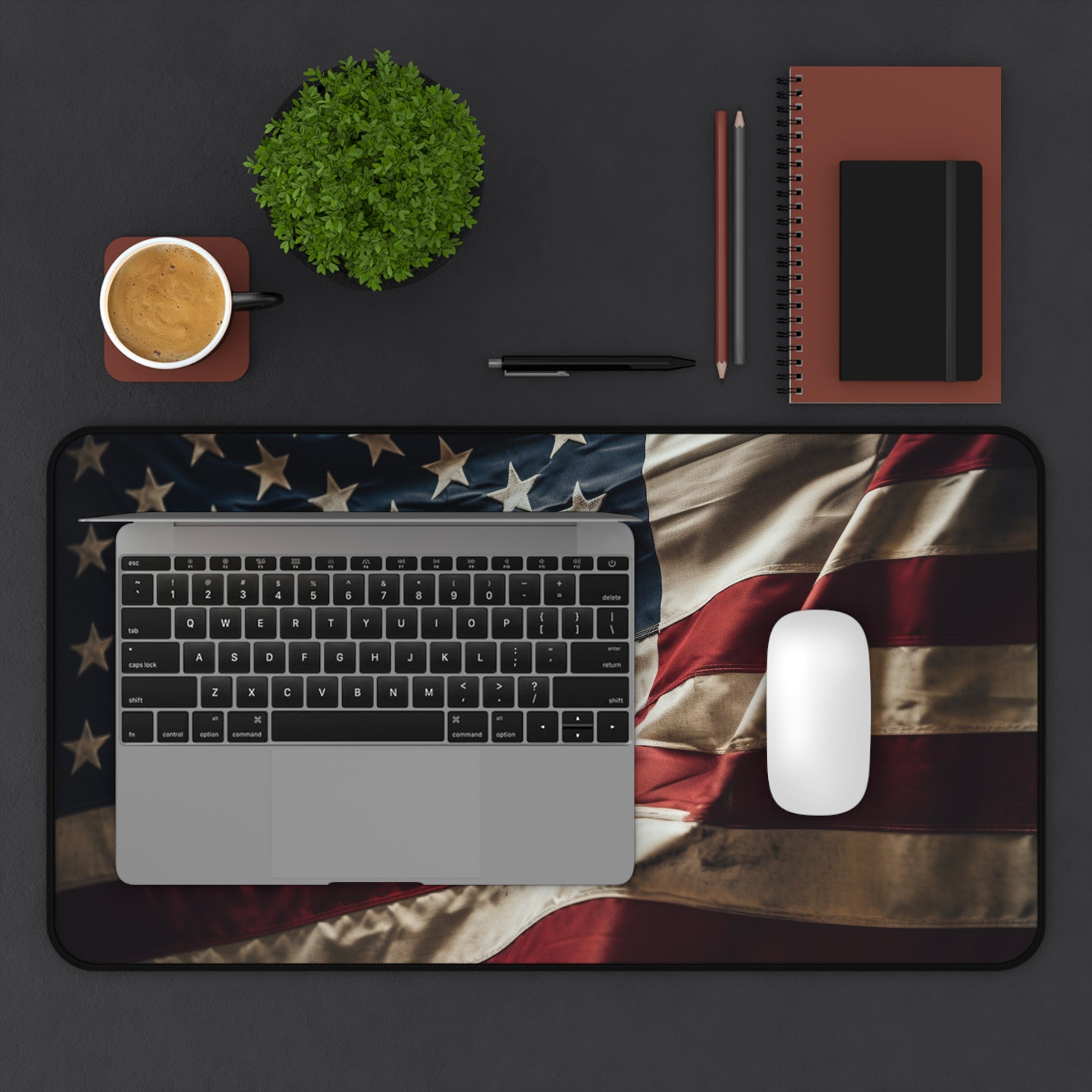 "USA Pride Desk Mat - American flag design to protect and decorate your workspace"