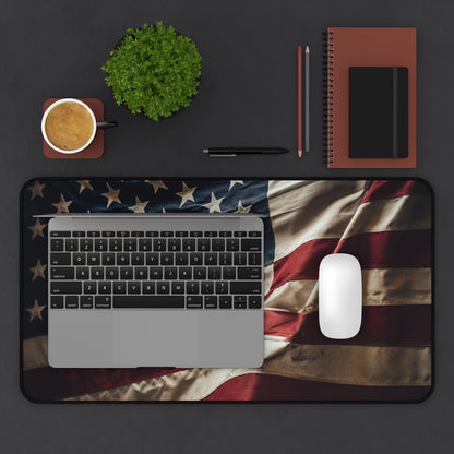 "USA Pride Desk Mat - American flag design to protect and decorate your workspace"