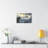 Sky Ship Tethered to Mountaintop Stretched Canvas Wall Art