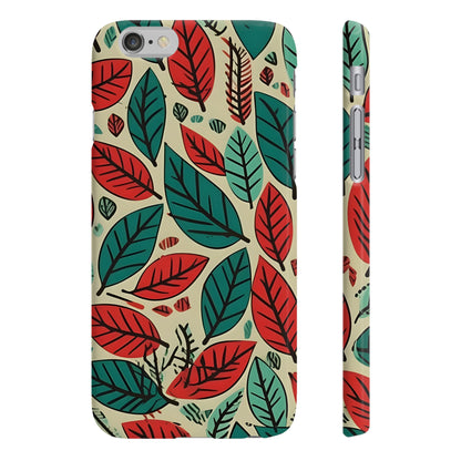 Crimson & Clover: Modern Leaf Pattern Phone Case