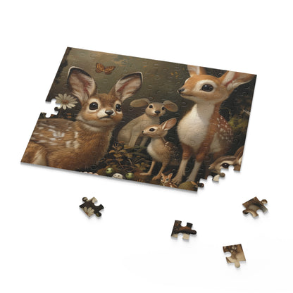 Beautifully illustrated woodland creatures jigsaw puzzle for nature lovers and puzzle enthusiasts