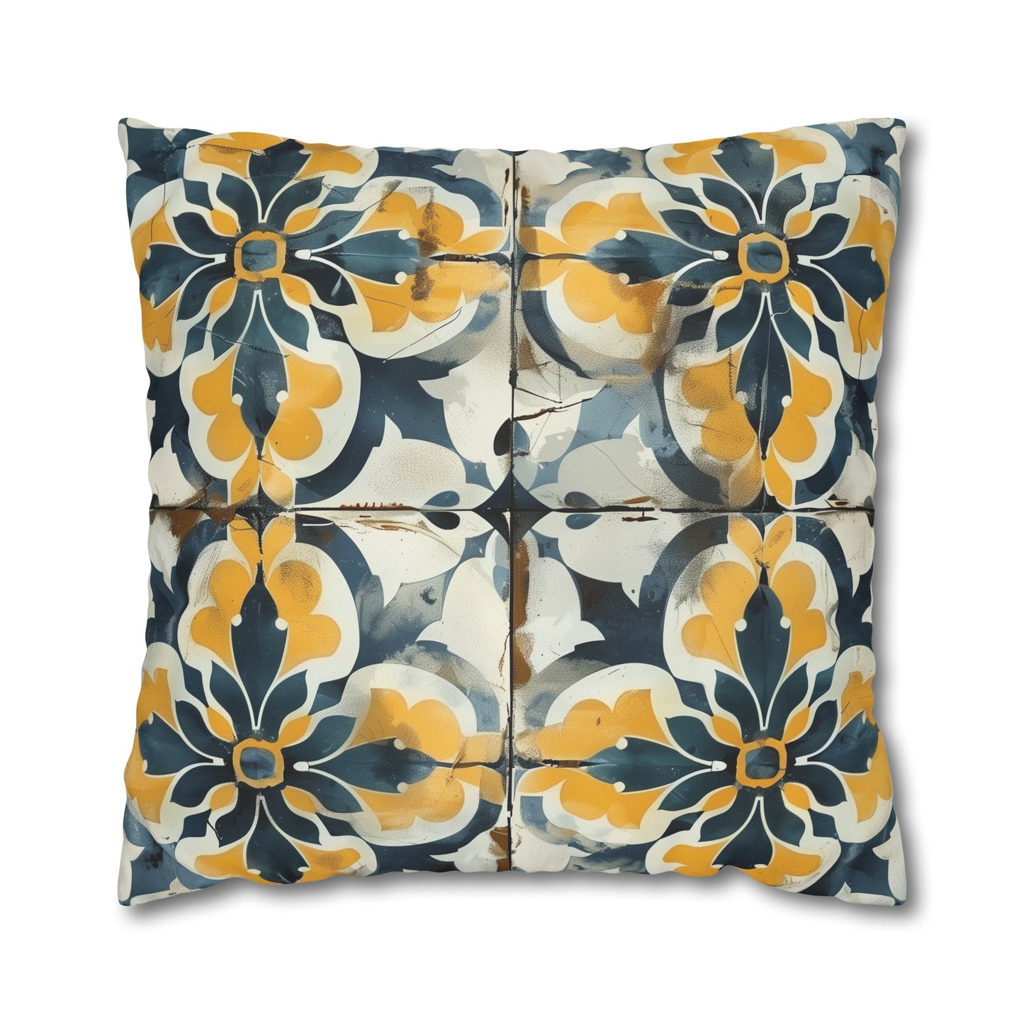 "Artisan Tiles Pillow Case - Elegant seamless pattern for sophisticated bedding decor"