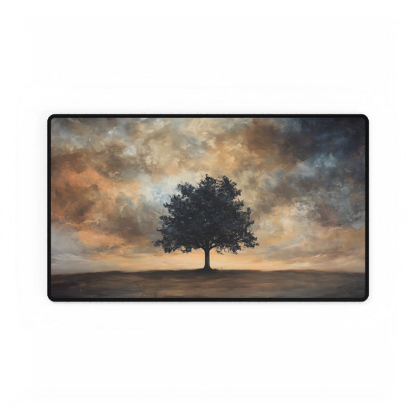 A Lone Tree Standing Strong Against a Polluted Sky Gaming XXL Extended Desk Mat