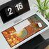 Sunrise Reflecting on Infinity Mirror — XL & XXL Desk Mat — 3mm Non-Slip Natural Rubber Base Detail