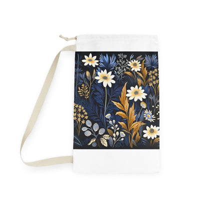 Wildflower Meadow Laundry Bag - Durable and Stylish Laundry Bag with Charming Wildflower Pattern - Perfect for Sorting and Transporting Dirty Clothes