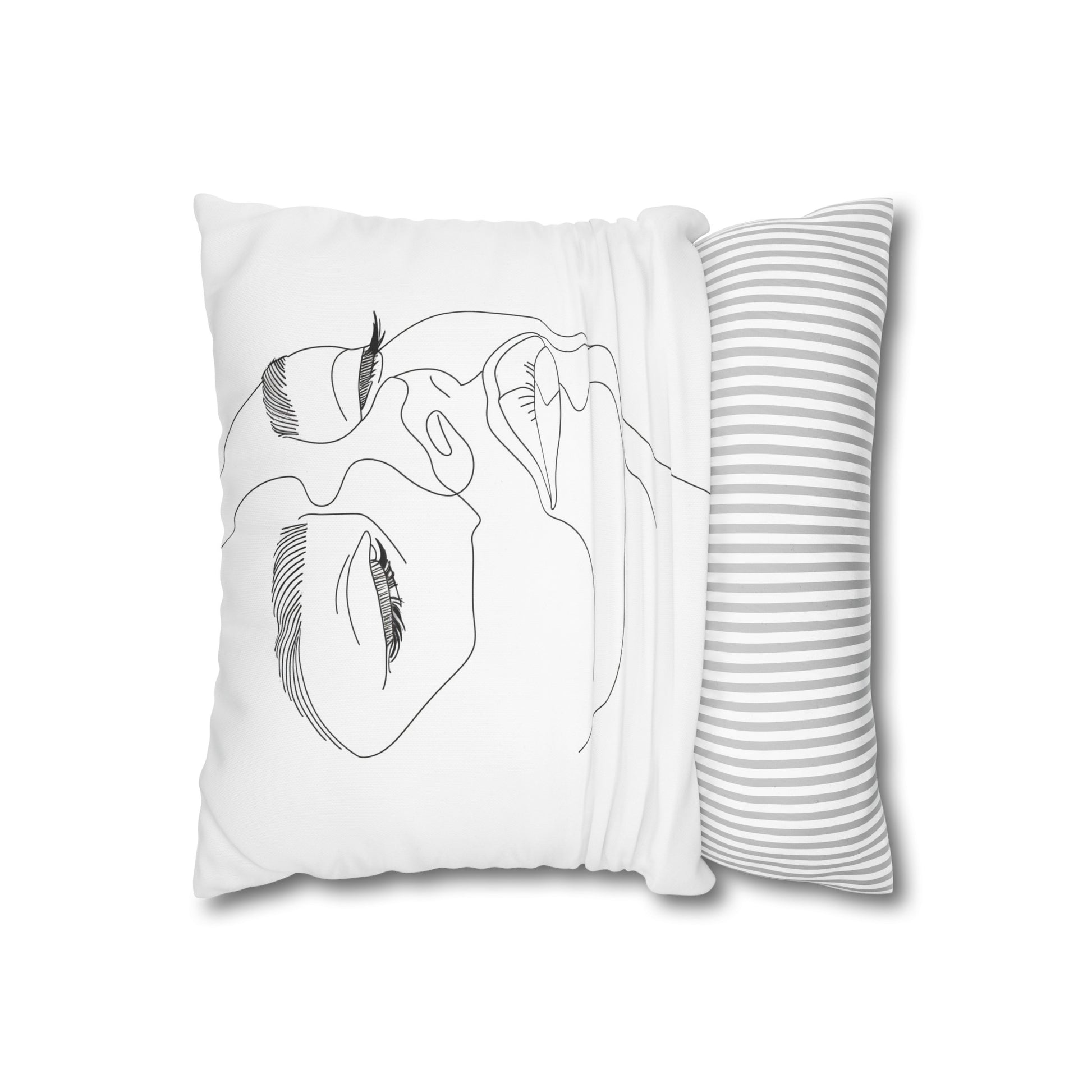 Abstract Face Pillowcase - Minimalist Art Design | High-Quality Material, Stylish & Comfortable | Perfect for All Seasons | Great Gift Option