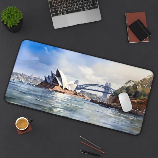 Sydney Skyline Desk Mat | Desk Mat | Accessories, Back-to-School, Desk, Fall Bestsellers, Home & Living, Mouse pad, Mouse Pads, Mousepad, Seasonal Picks, Stationery, TikTok | Prints with Passion