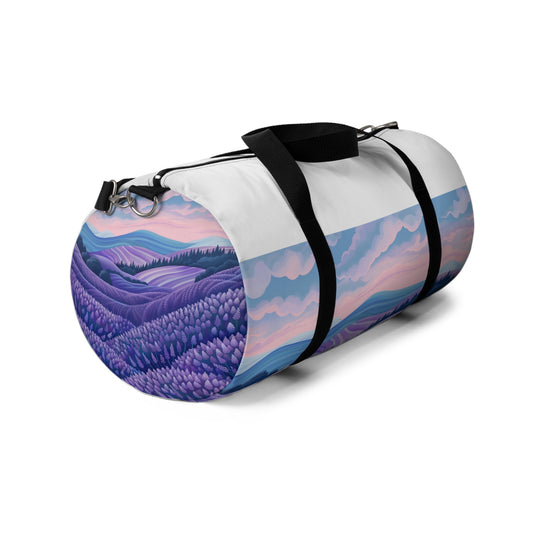 Lavender Fields Duffel Bag | Duffle Bags | Accessories, All Over Print, AOP, Assembled in the USA, Assembled in USA, Bags, Duffle, Made in the USA, Made in USA | Prints with Passion