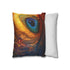 Vortex of Feathers and Starlight (Edition II) — 40×40 Cushion Cover — Soft Brushed Fabric Texture Close-Up