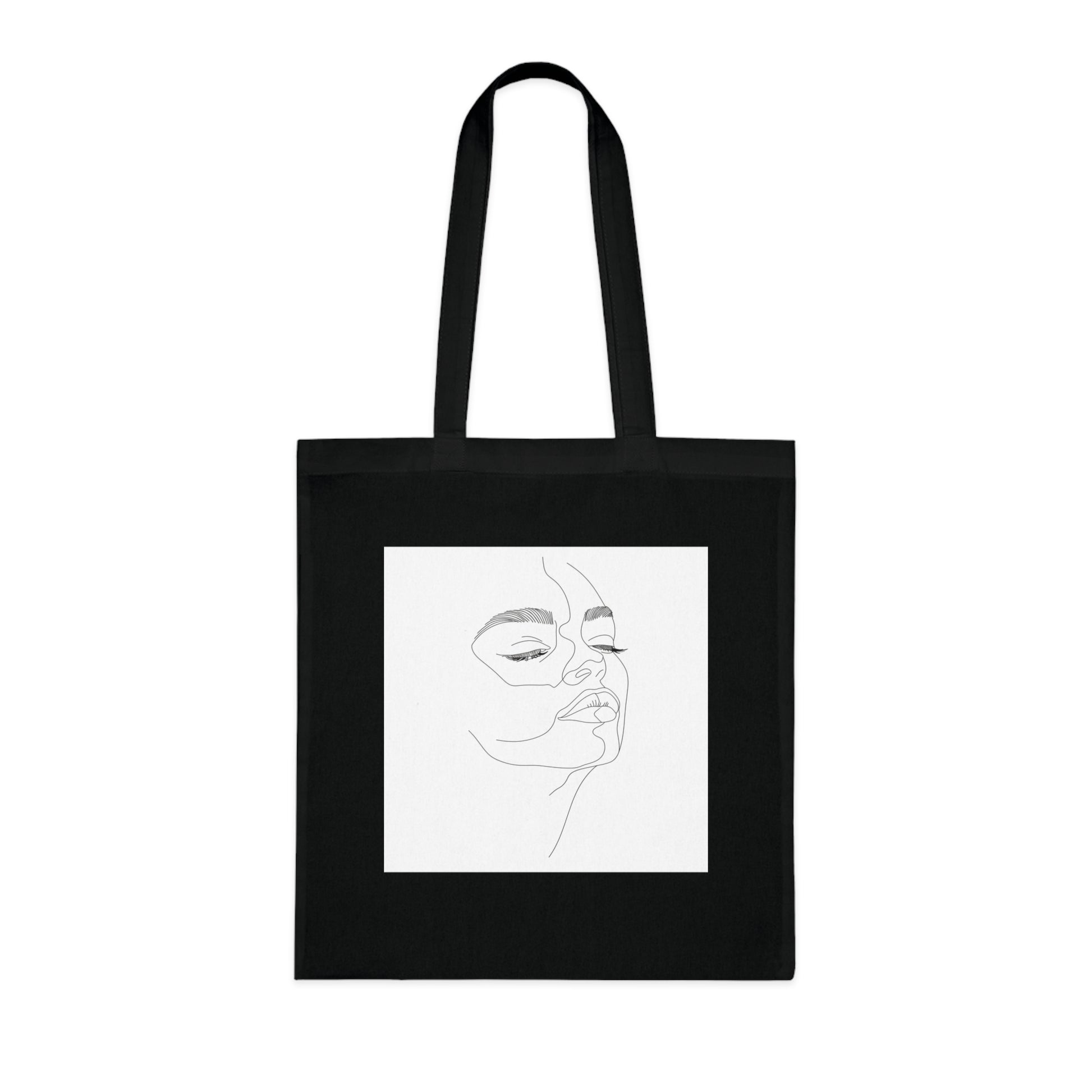 Abstract Portrait Tote Bag with Modern Line Art Design - High-Quality, Stylish, and Perfect for All Seasons - Makes a Great Gift - Shop Now at BenCPrints